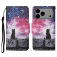 thumbnail image 1 of For iPhone 17 Pro Case Pattern Printing Protective Leather Folio Phone Cover with Wrist Strap - Mand, 1 of 5