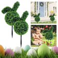 thumbnail image 4 of YWIYIUD 35.4inch Artificial Rabbit-Shaped Topiary Tree with BallTree Decoration, Artificial Rabbit Potted for Indoor and Outdoor Easter Holiday Garden Porch Decor 1PC, 4 of 9