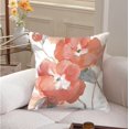 thumbnail image 4 of Watercolor Floral Leaves Abstract Plant Print Throw Pillows Modern Art Decoration Square Cushion Case Family Sofa Living Room Outdoor Decor Pillow Case 18x18 Inch Set of 2 (red), 4 of 6