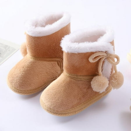 

GYRATEDREAM Prewalker Toddler Boots Premium Soft Anti-Slip Sole Warm Winter Boots for Infant Baby Girls 0-18 Months