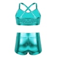 Oyolan Kind Meisje Turnpakje Shorts Gymnastiek Leotard Dans Mouwloos