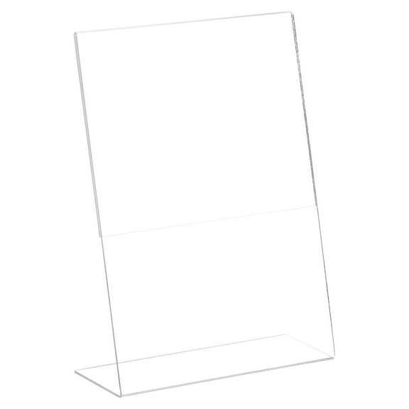 Uxcell Acrylic Sign Holder 24 Pack, 8.5x11 Inches Shaped Menu Display Stand for Restaurants, Office, Home, Store Clear