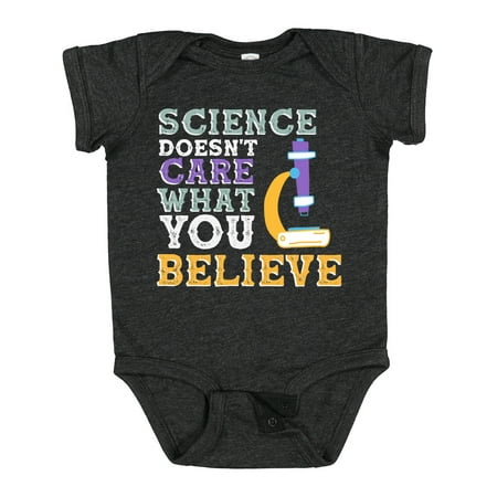 

Inktastic Science Doesnt Care What You Believe Scientist Gift Gift Baby Boy or Baby Girl Bodysuit