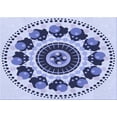 thumbnail image 1 of Ahgly Company Machine Washable Indoor Rectangle Transitional Heavenly Blue Area Rugs, 2' x 5', 1 of 7