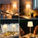 thumbnail image 5 of Lámpara de mesa GGOYING, juego de 2 unidades, LED, inalámbrica, recargable, color bronce, 5 of 9