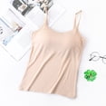 thumbnail image 4 of Lumtrix Womens Padded Cami Tank Tops Double Lined Spaghetti Strap Built In Bra Shirts Slim Fitted Basic Summer Cloth 2026 Beige XL, 4 of 7