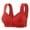 Red, variant on Swuxness Women's Front Closure Wireless Bra, Womens Plus Size Bras, Women Plus Size Front Closure Comfortable Push Up Bra Thin Cup Breathable Everyday Bra Purple, 42/95BC