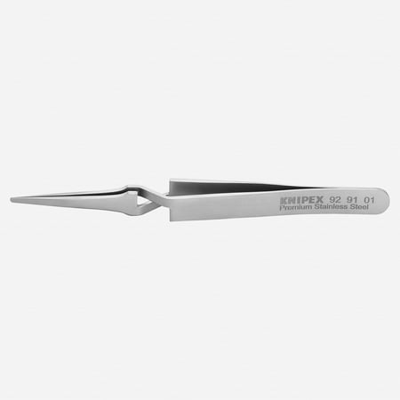 Knipex Stainless Steel Gripping Cross-Over Tweezers Pointed Tips 4.75