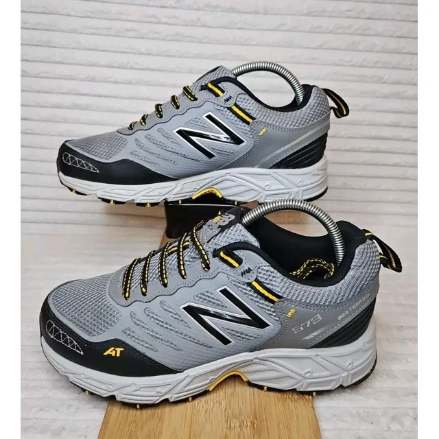 New Balance 573 Grey Black & Yellow All Terrain Trainers Shoes UK 7.5 EU 41.5