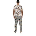 thumbnail image 2 of Disney Mens Classic Mickey Mouse Pajama Tee and Lounge Pant Set, Gray Multi, Size: Medium, 2 of 3