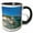 Black/White, variant on 3drose, Bluefields, Jamaica Southwest Coast-ca22 Gjo0045 - Greg Johnston, 11oz Two-tone Blue Mug