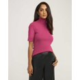 thumbnail image 2 of Anne Klein ELDERBERRY Women's Half Sleeve Turtleneck Sweater, US X-Large, 2 of 4