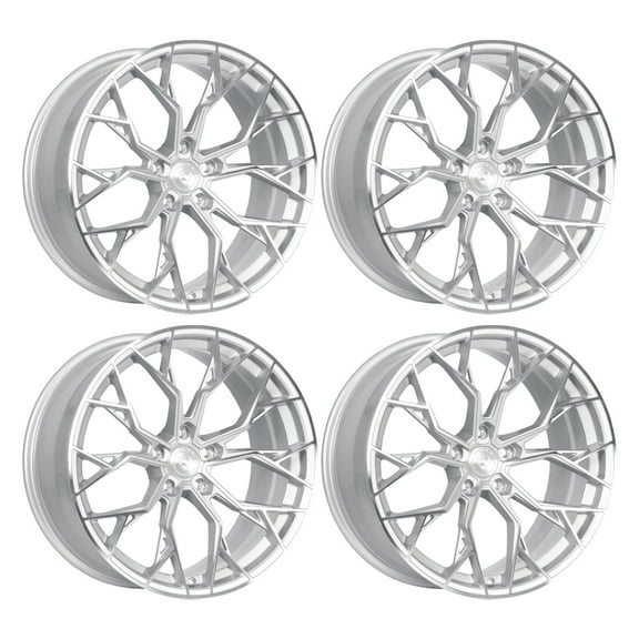 Dolce Aria 20X10 5X120  40mm Gloss Silver Machined Face 20" Inch Rim SET OF 4