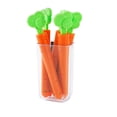 thumbnail image 1 of Lot de 5 clips de fermeture pour emballages alimentaires, en plastique, réutilisables et portables, en forme de carotte, 1 of 4