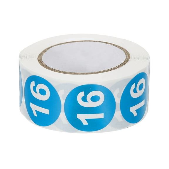 Uxcell 1 Inch Number 15 Stickers, 500 Labels Circle Dot Stickers Adhesive, Light Green