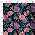 thumbnail image 2 of Soimoi Silky Satin Fabric Material, 1 Yard - 42" Inch Width, Multicolor - Leaves Print - Soft Shiny Fabric For Dress, Pillowcases, Pajamas, Evening Dress, Diy, 2 of 6