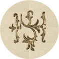 thumbnail image 1 of Ahgly Company Tapis d'Intérieur Lavables en Machine, Ronds, Transitionnels, Peru, Bruns, Ronds de 4', 1 of 7