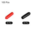 thumbnail image 3 of Unique Bargains 100pcs Rubber End Caps Cover Assortment 2.5mm Screw Thread Protector for Screw Bolt Black Red, 3 of 5