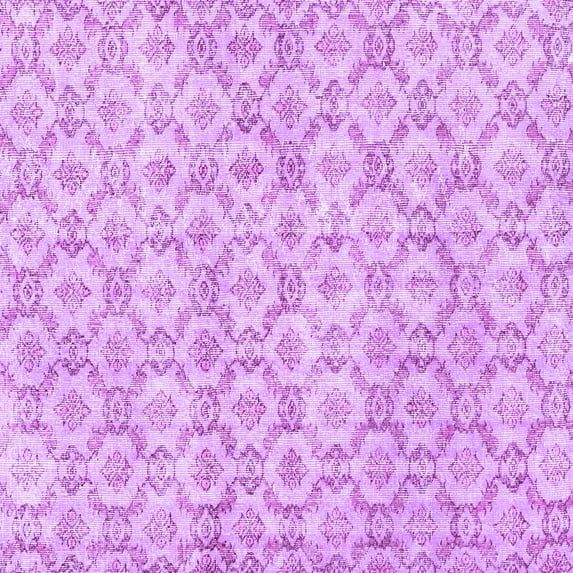 Ahgly Company Indoor Square Persian Purple Traditional Area Rugs, 8' Square
