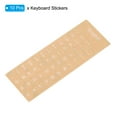 thumbnail image 3 of Unique Bargains English Keyboard Stickers Keyboard Replacement Cover Style 2, Clear Background White Lettering 10pcs, 3 of 5