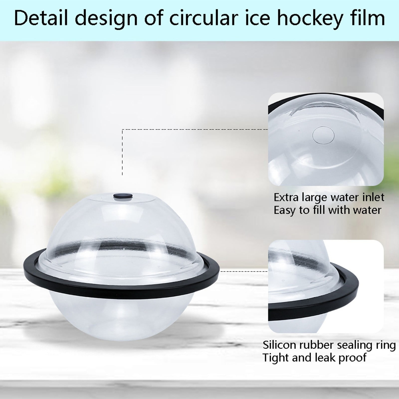 1pc Extra Large Round Ice Mould Versatile Ice Maker Ice Bath Accessories For Ice Bath Coolers (With A Straw) Silicone for Food States Map Ice Tray Small Ice Tray Water Bottle Ice Trays Silicone Baby