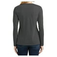 thumbnail image 2 of Yellow Rooster Women's Long Sleeve Fan Favorite V-Neck Tee Charcoal M, 2 of 7