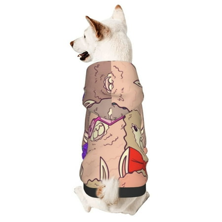Haiem Cute Lamas for Winter Dog Hoodie Sweatshirts with Pockets Warm Dog Clothes for Small Dogs Chihuahua-Medium