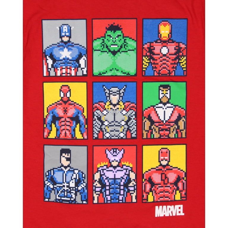 Superhero Pixel Art Grid