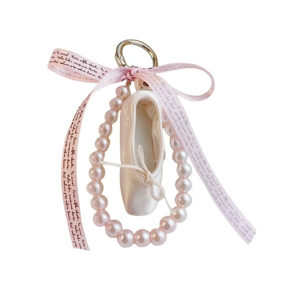 YIEMEEN Soft Ballet Shoe Keychain Charm with Ribbon Wrap for Collection Enthusiasts