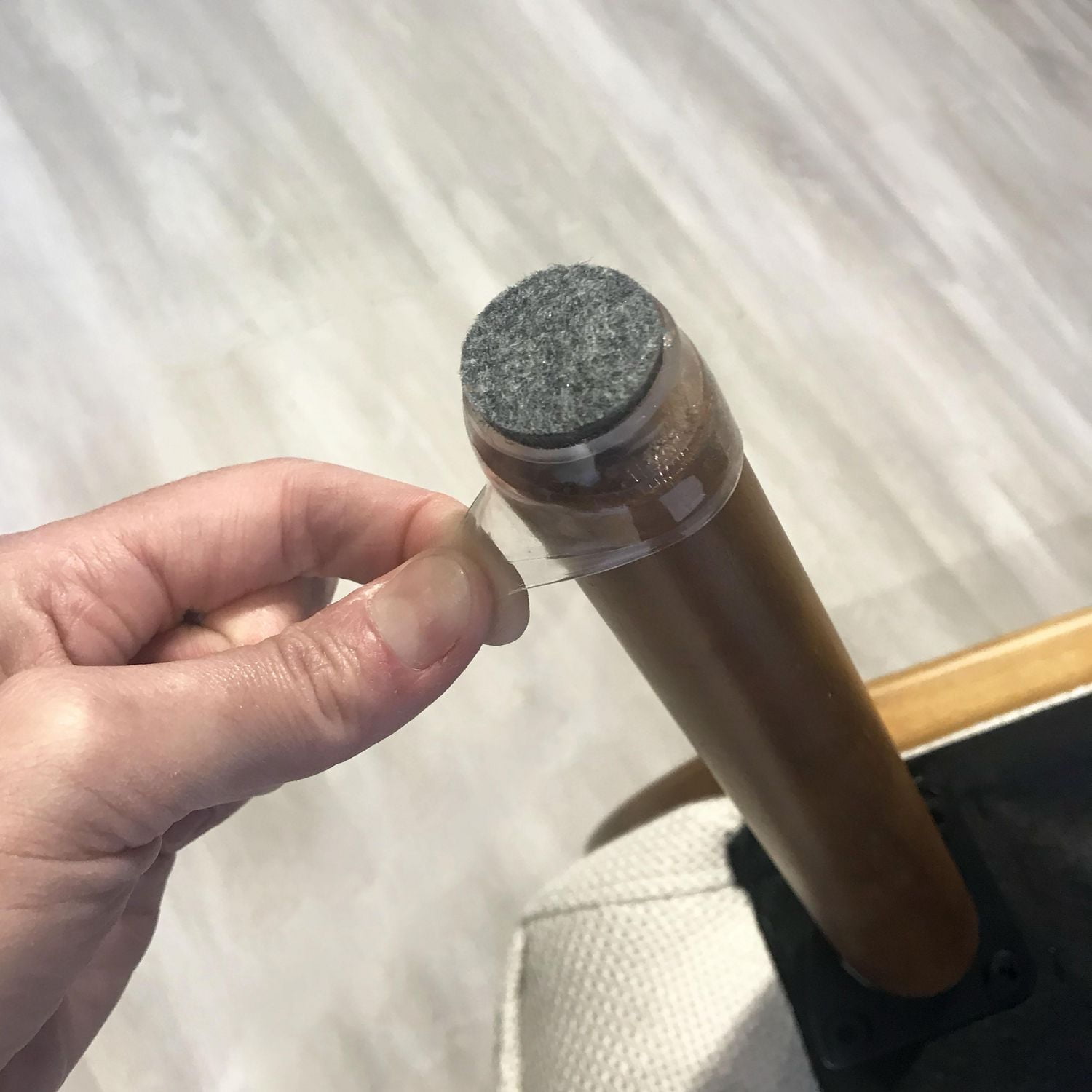 Super Sliders Universal Clear Leg Tips with Felt 8pcs, Leg Tips with Felt