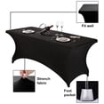 thumbnail image 4 of Dailiwei Spandex Table Cloth for Rectangle Tables Fitted Stretch Table Cover Black Tablecloth, 4 of 9