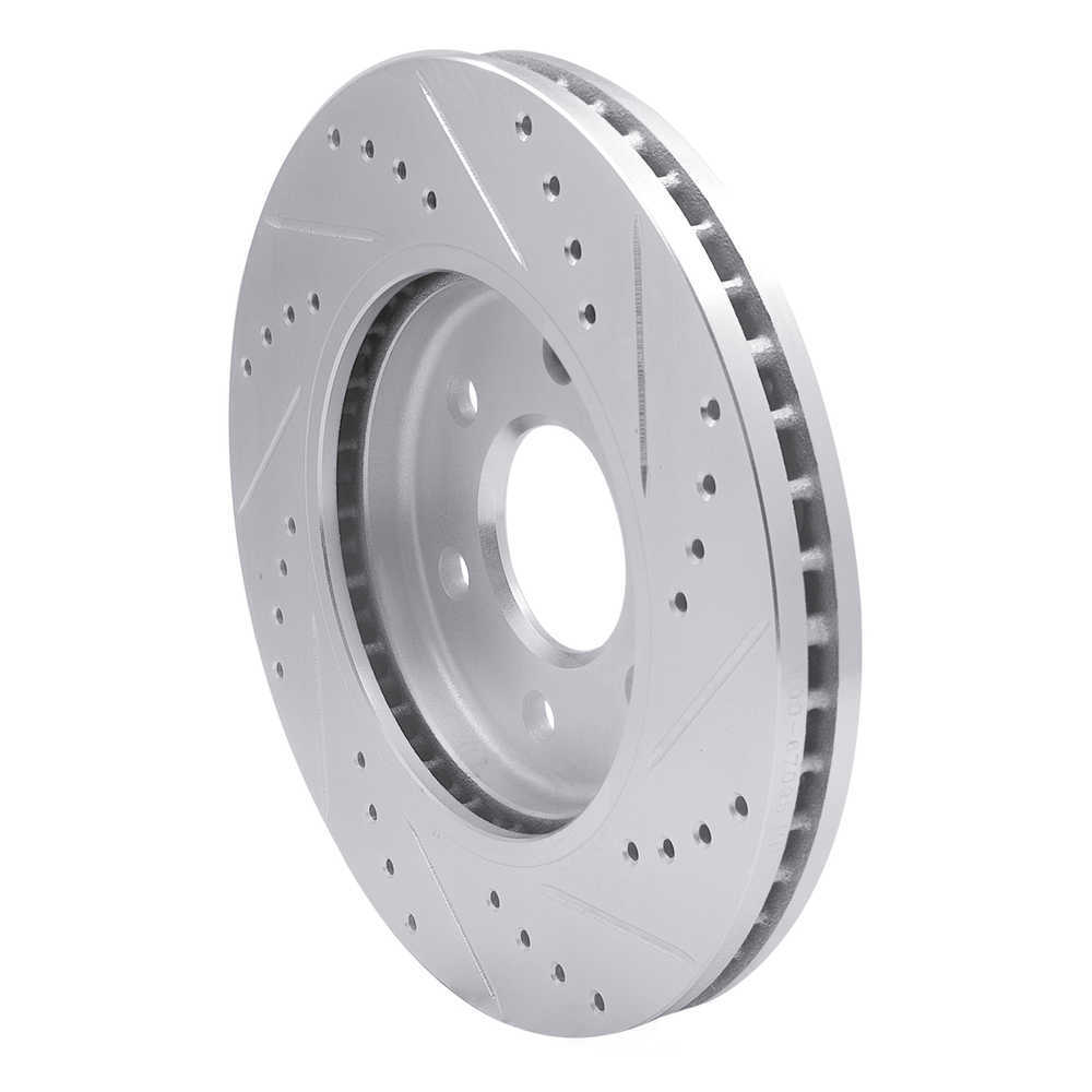 Dynamic Friction Company 631-67095L DFC Brake Rotor - Drilled And Slotted - Silver