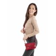 thumbnail image 3 of Scully Women's Woven Leather Handbag Red One Size, 3 of 3