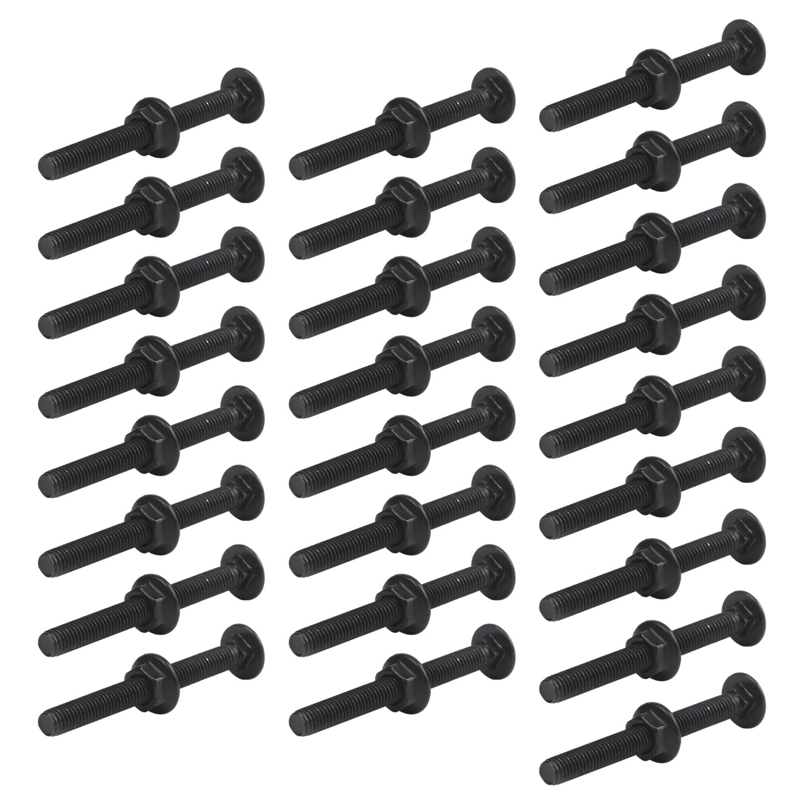 25-Pack M5 x 30mm Stainless Steel Carriage Bolts & Flange Nuts for