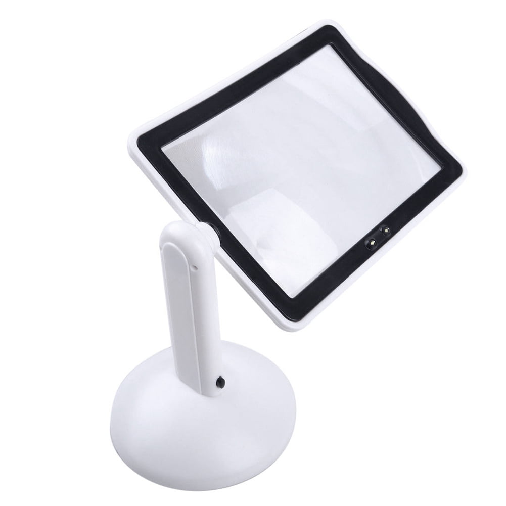 Handsfree 3X Reading Fullpage Magnifier 2 LED Magnifying Loupe Glasses