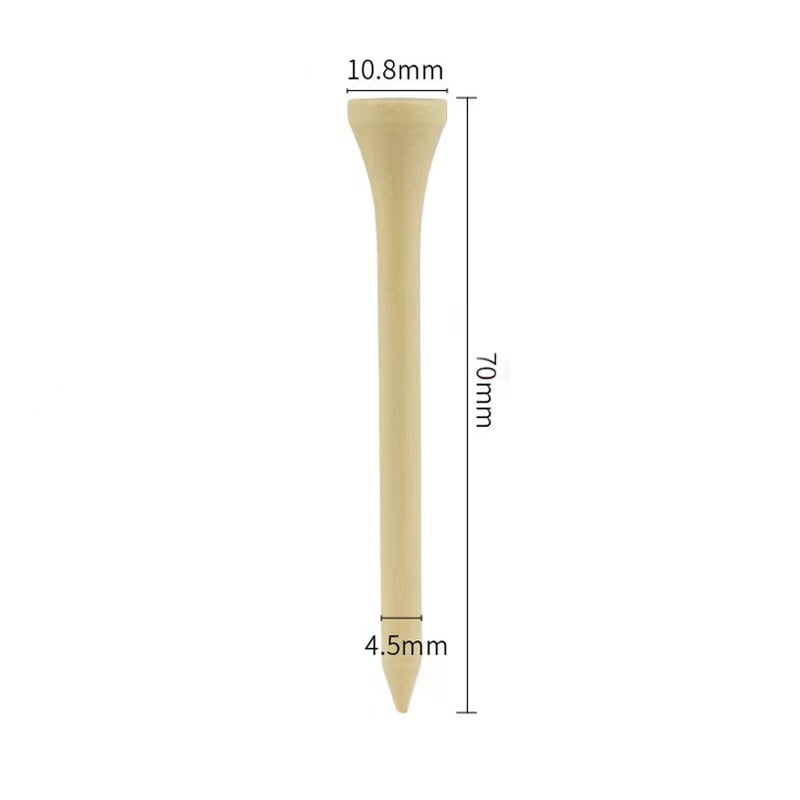 Bamboo Golf Tees 100 PCS, 42mm/54mm/70mm/83mm Length, Durable Golf Tees for Golf Course