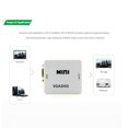 thumbnail image 3 of Adaptador Convertidor Compatible con para Mini VGA A , Caja Convertidora de Video HD 1080P para Proyector HDTV, PC, Color, 3 of 6