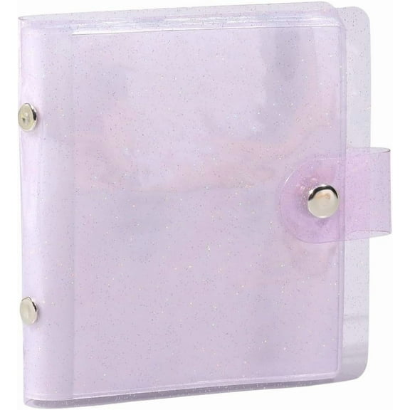 2 Pack 36 Pockets Instax Film Album Mini Photo Album 3x4 Inch Purple PVC Plastic Rectangle Polaroid Picture Binder Storage for Instax Photocard Polaroid Snap Instant Print Digital Cameras Platinum