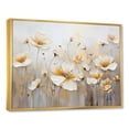 thumbnail image 2 of Designart "Ivory Buttercups On Neutral Simplicity I" Buttercups Floater Framed Canvas Wall Art, 2 of 5