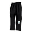 thumbnail image 2 of SGFCWSX Warm Pants for Girls for Outerwear Solid Color Velvet Thick Winter Girls Leggings Black Size 5 Years, 2 of 5
