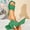 Green, variant on Womens Solid Heels Sandals Square Open Toe Wedge Heel Sandals Slip On Heeled Mules Summer Dress Slipper Shoes Mint Green 5.5(36)