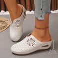 thumbnail image 5 of HomeDM Womens Wedge Sandals Closed Round Toe Comfort Arch Support Slip-On Walking Shoes for Summer Beach, Beige Size 5.5, 5 of 9