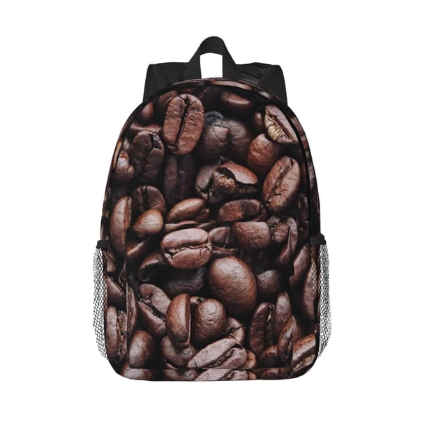 Easygdp Coffee Bean Mochila Ligera de 15 Pulgadas para Estudiantes, Mochila Cómoda para la Escuela y Viajes, Correas Ajustables
