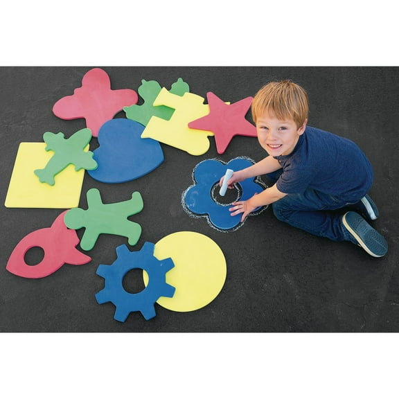 Colorations Dust-Lite Sidewalk Chalk Art Starters - Set of 12