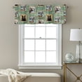 Bears in Frames Valances for Windows, Rustic Cabin Bear Elk Green Wood ...