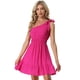 thumbnail image 1 of Mini vestido bohemio Allegra K Rosa caliente L con volantes fluidos, 1 of 6