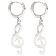thumbnail image 1 of 1 Pair Musical Symbol Dangle Earrings Cool Hip Hop Earrings Men Ear Jewelries, 1 of 6