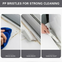 Grout Cleaner Brush V Shape, Stiff Grout Cleaning Brushes for Tile Floor, Handheld Grout Scrub Brush for Shower, Bathroom, Kitchen, Household Use