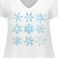 thumbnail image 4 of Inktastic Winter Snowflakes Women's Plus Size V-Neck T-Shirt, 4 of 5