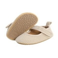 thumbnail image 3 of Baby Shoes Solid Color Ribbed Walking Shoes Soft Sole Footwear, 3 of 5
